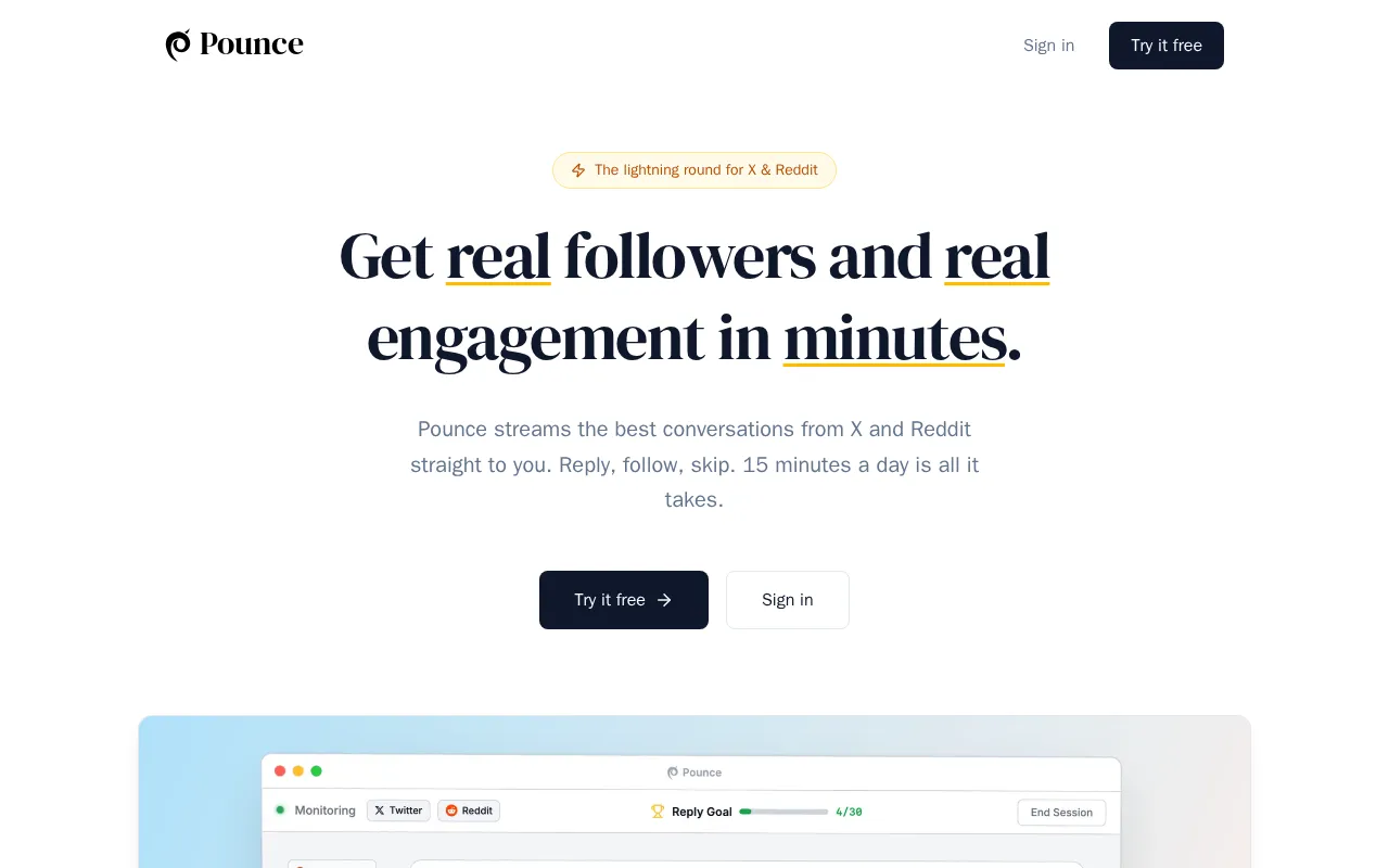 Pounce — preview screenshot