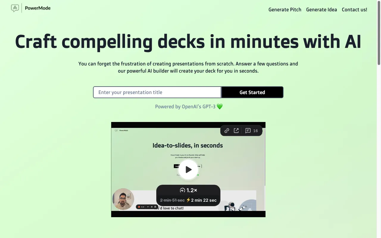 PowerMode AI — preview screenshot