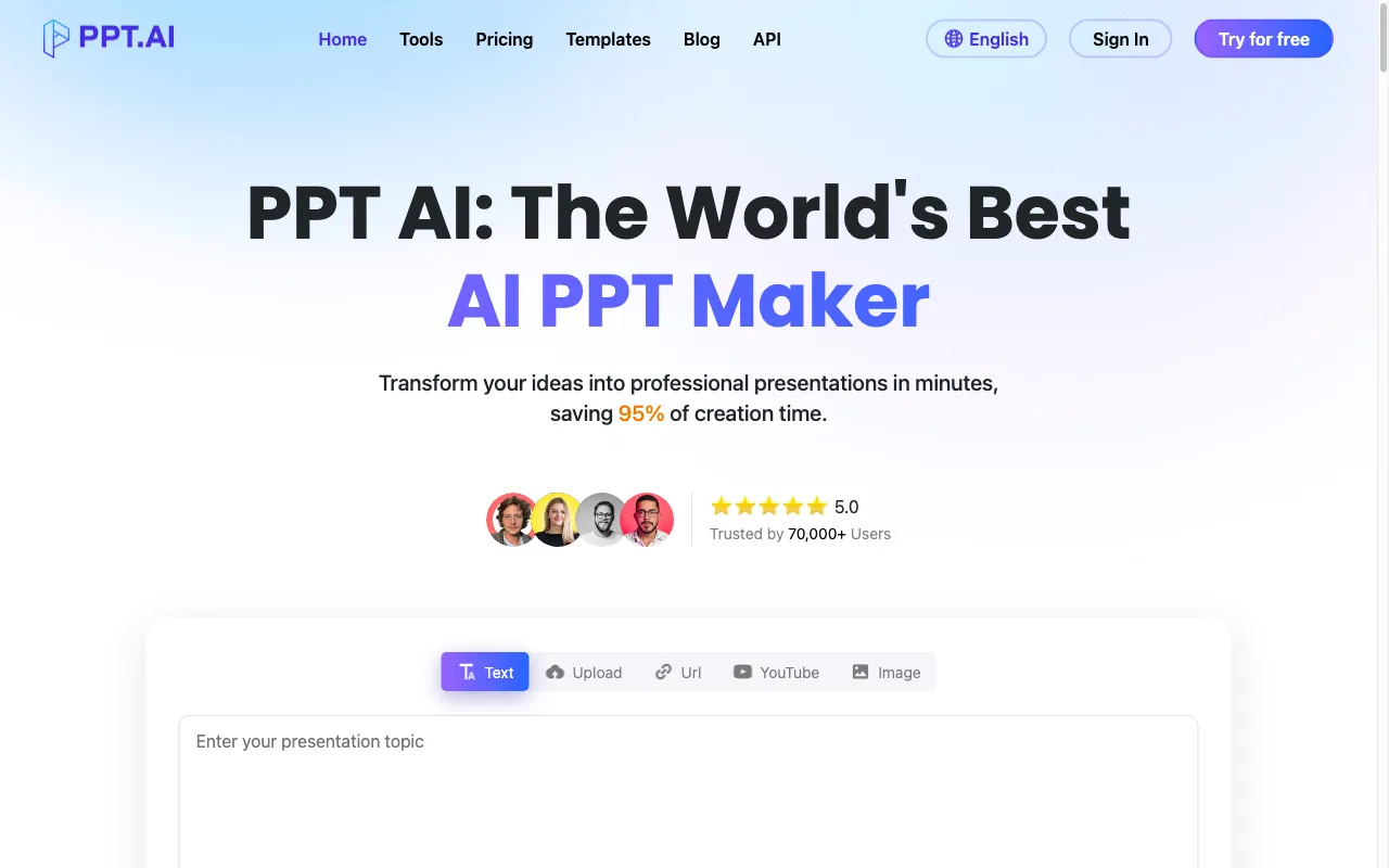 PPT.AI — preview screenshot