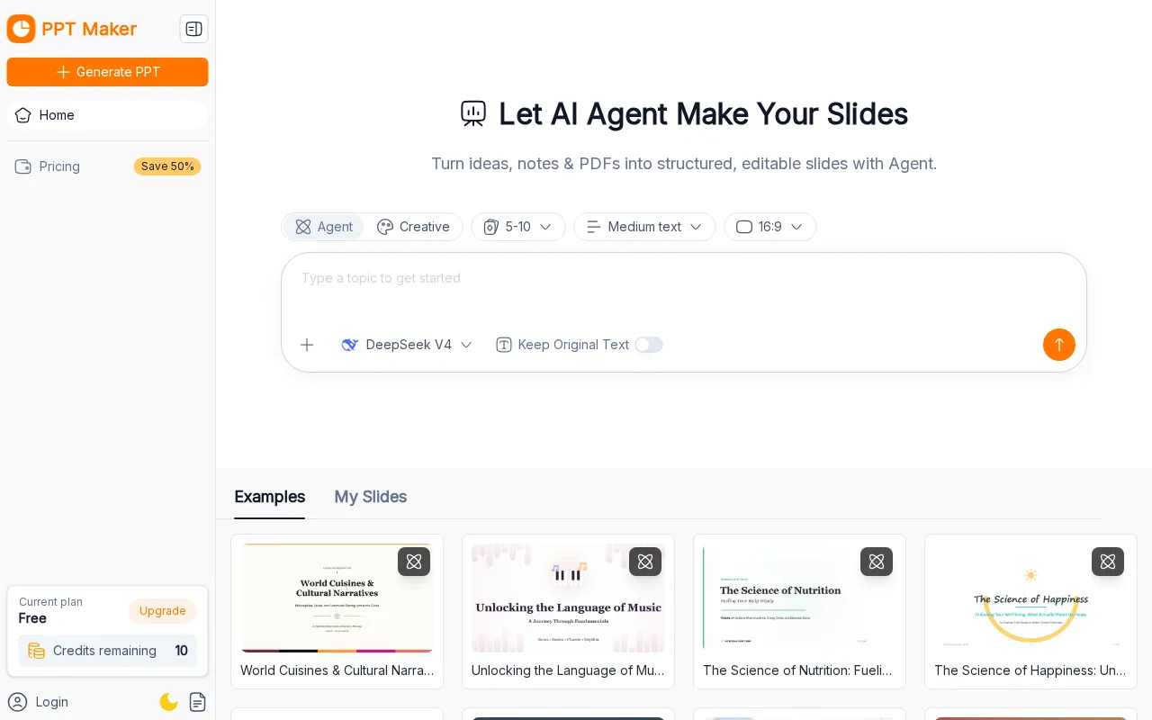 PPT Maker — preview screenshot