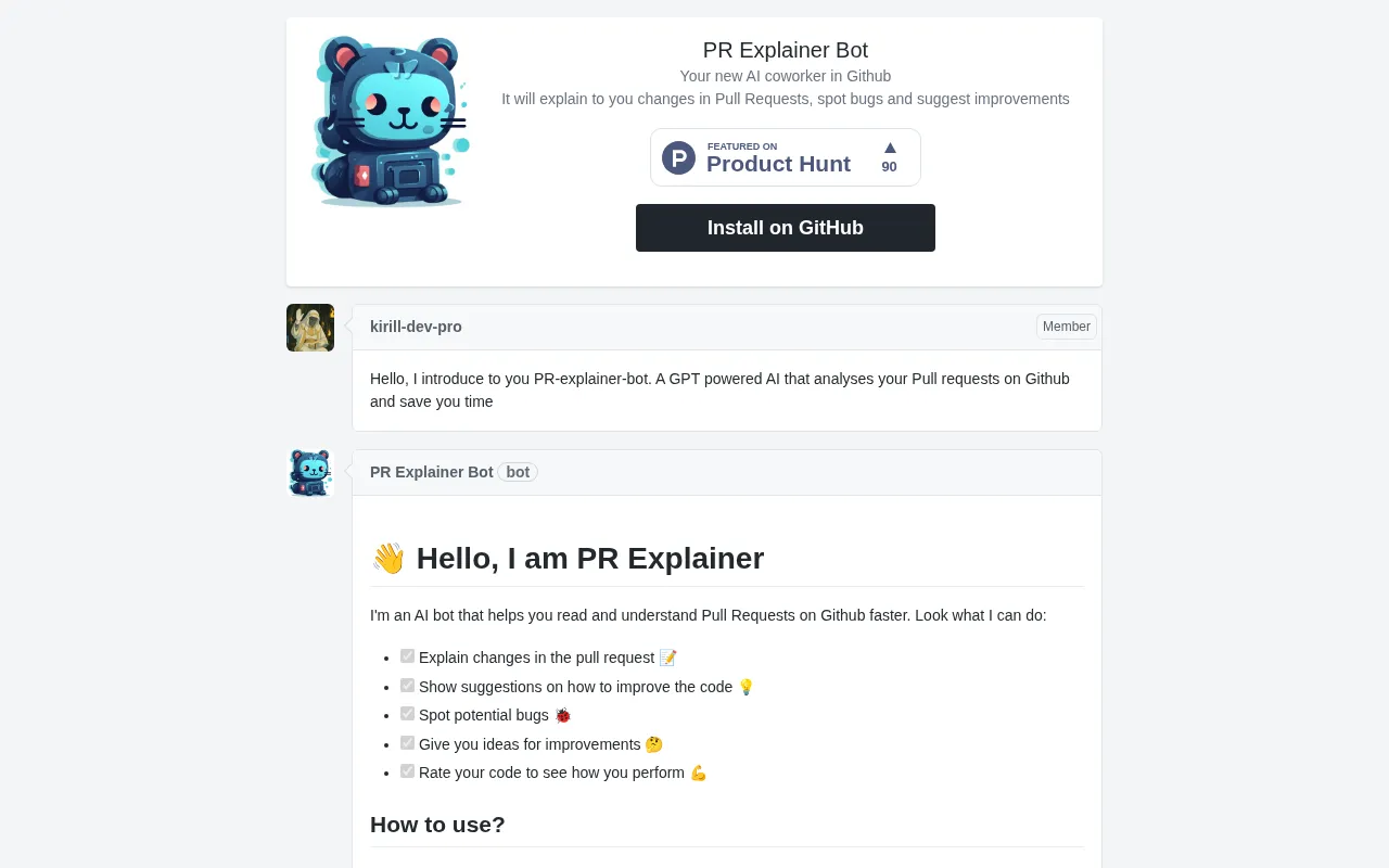 PR Explainer Bot — pricing page