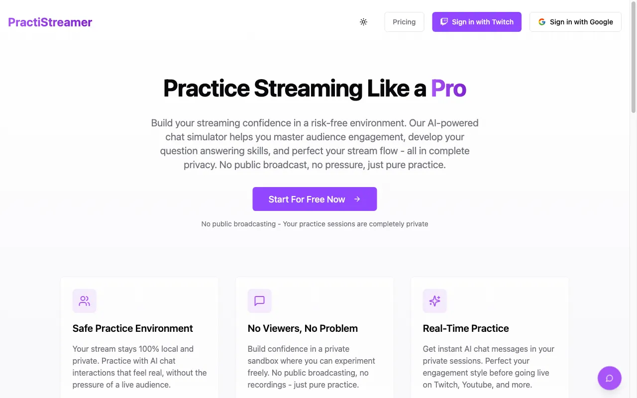PractiStreamer — preview screenshot