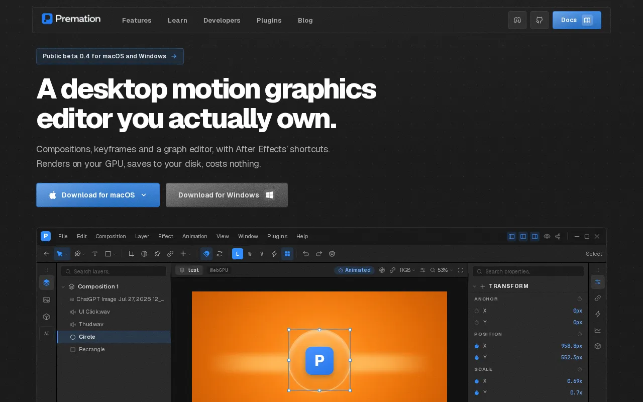 Premation — preview screenshot