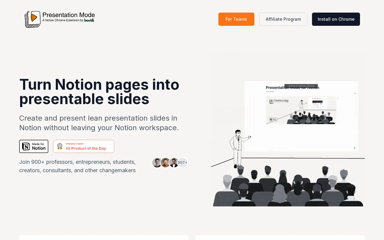 Presentation Mode for Notion — preview screenshot