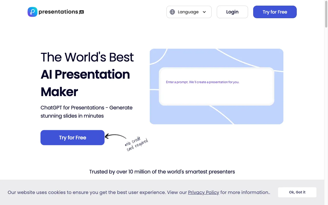 Presentations.ai — preview screenshot