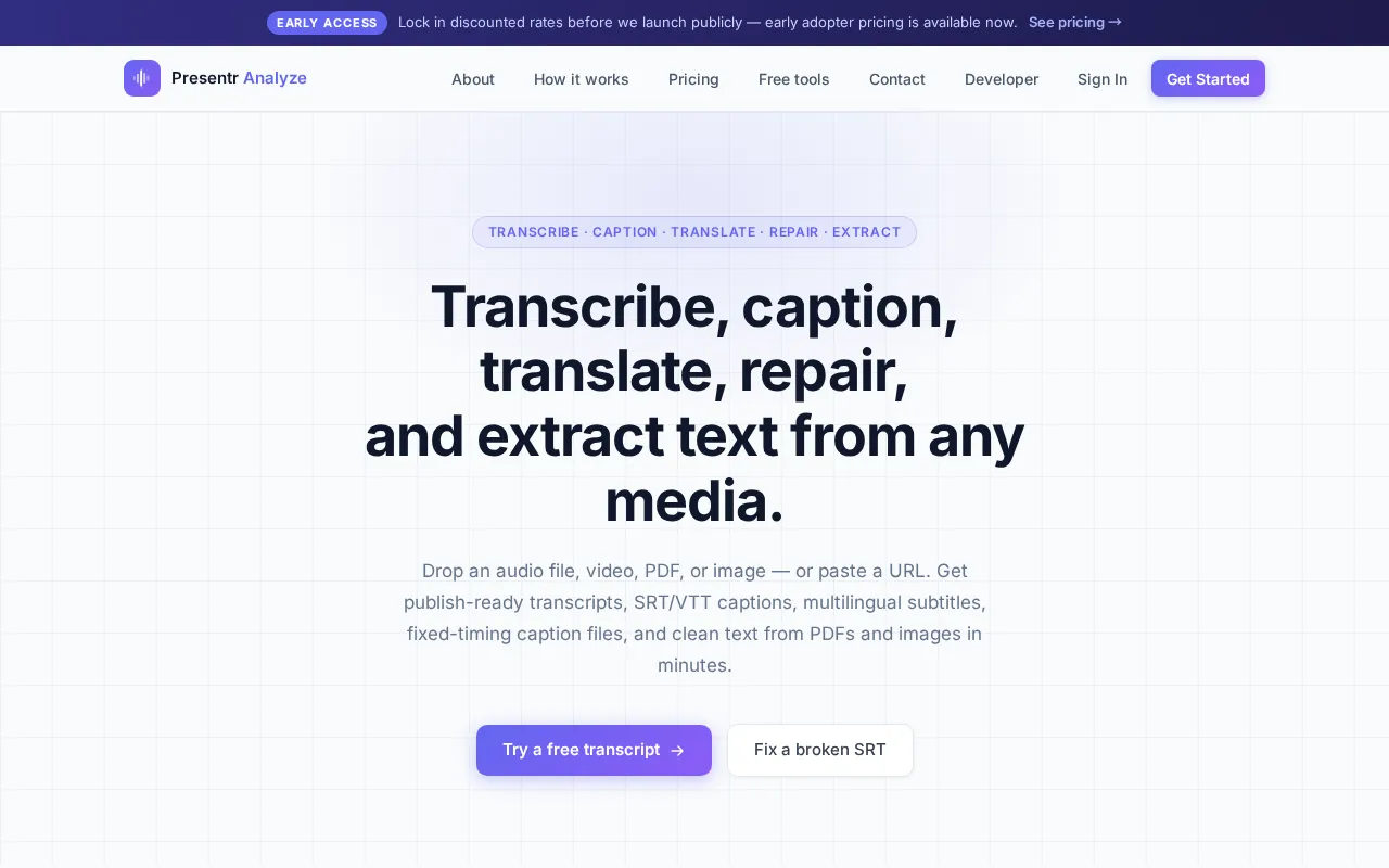 Presentr Analyze — preview screenshot