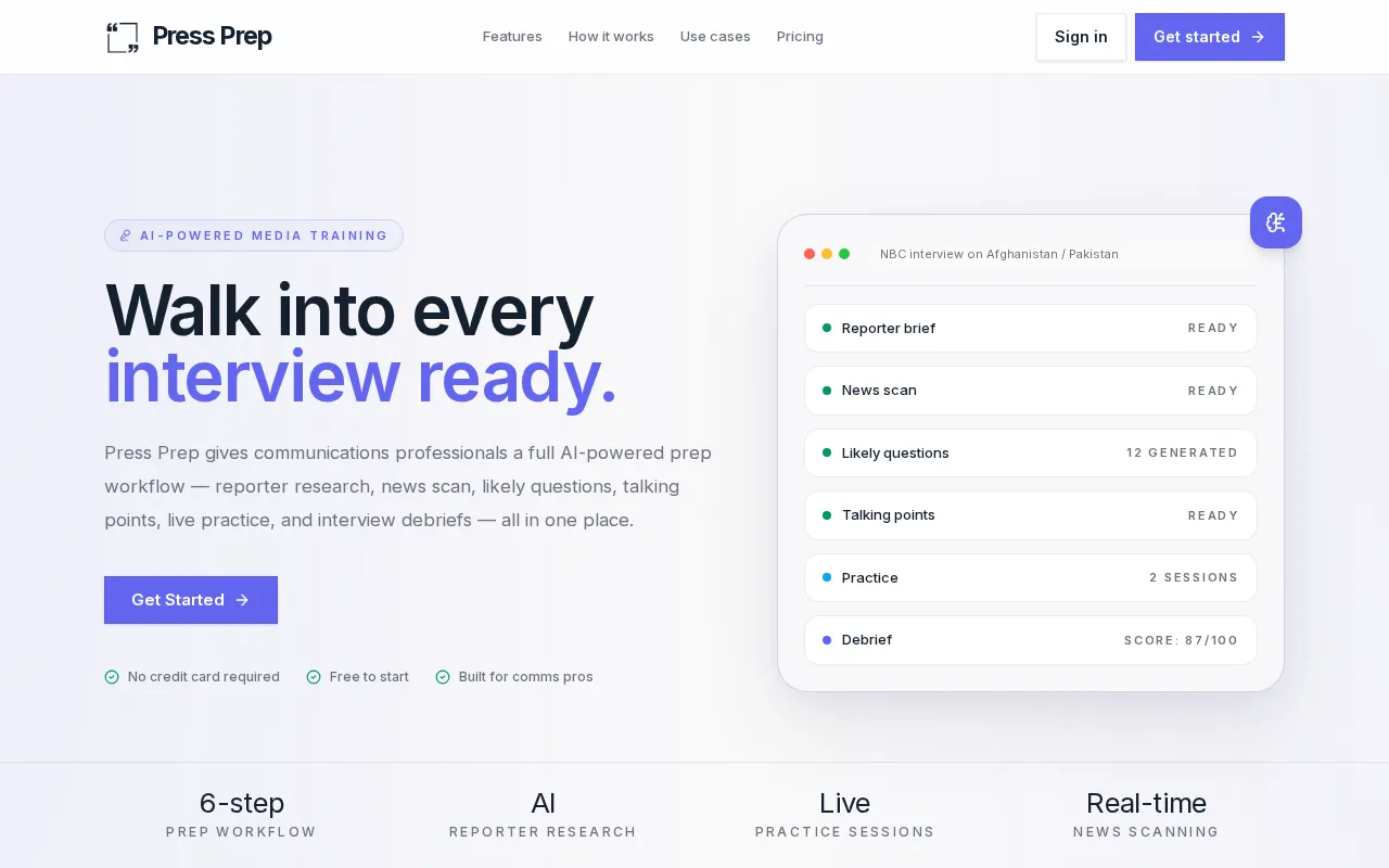 Press Prep — preview screenshot