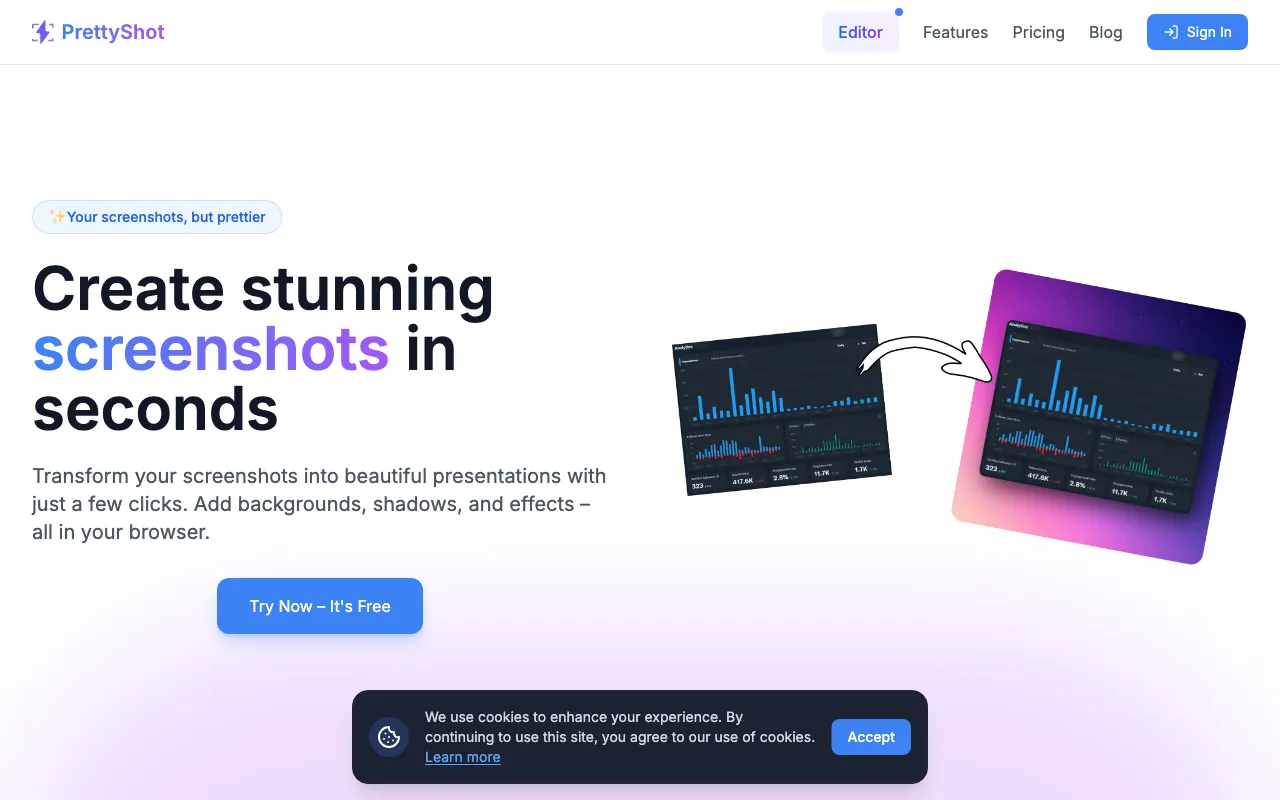 PrettyShot — preview screenshot