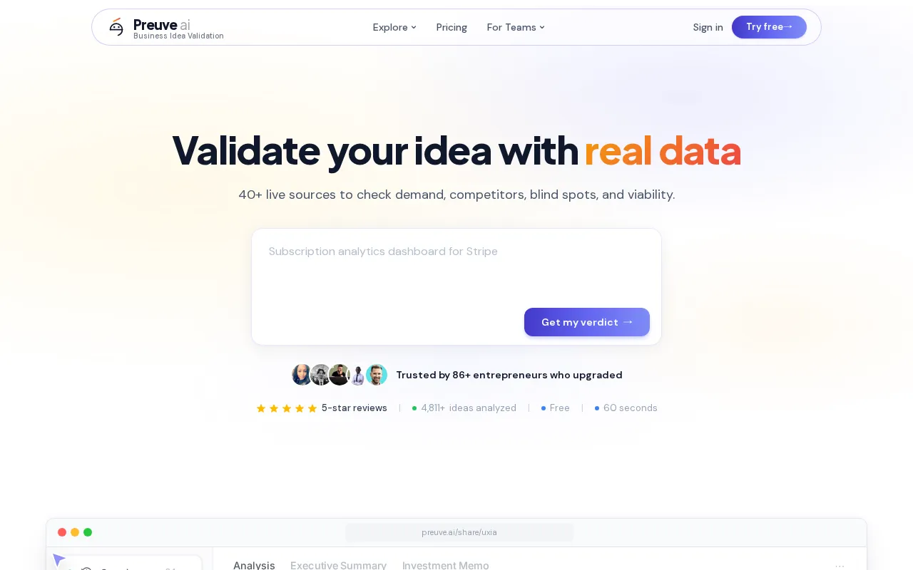 Preuve AI — preview screenshot