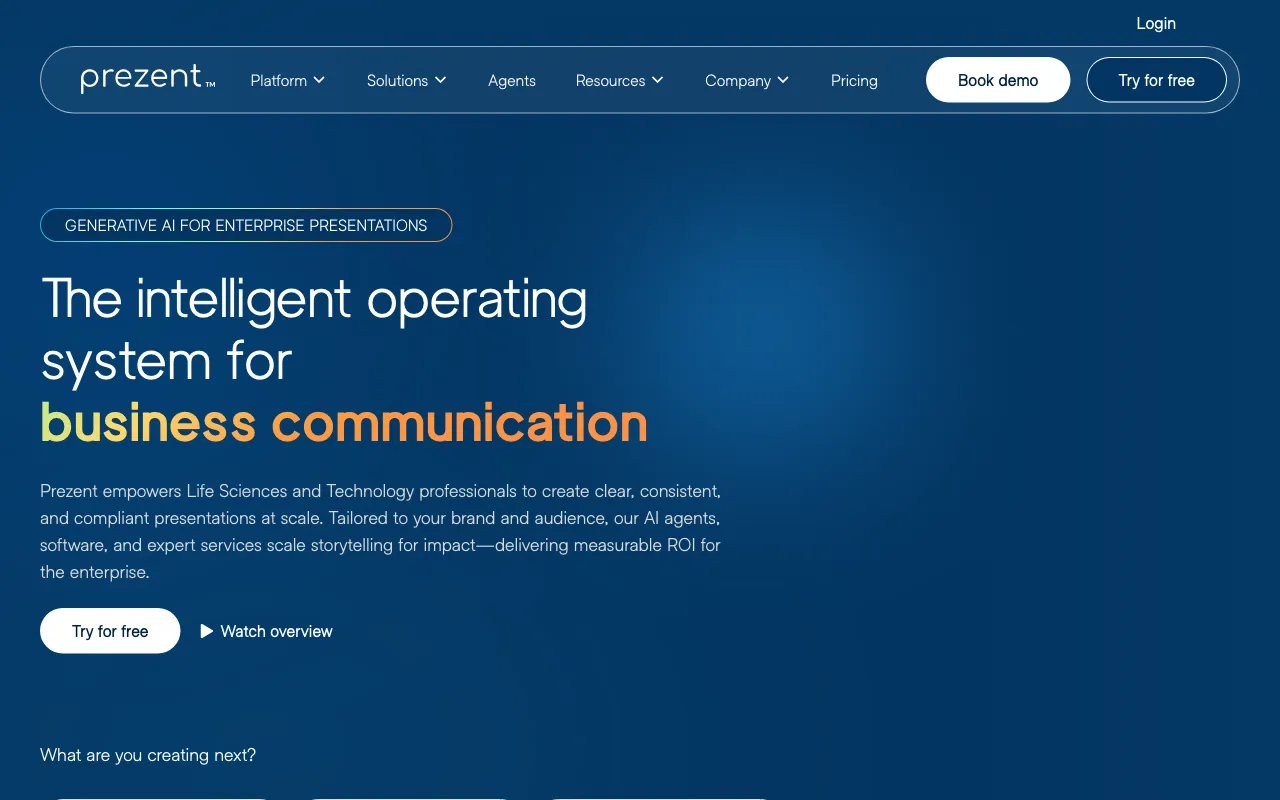 prezent.ai — preview screenshot