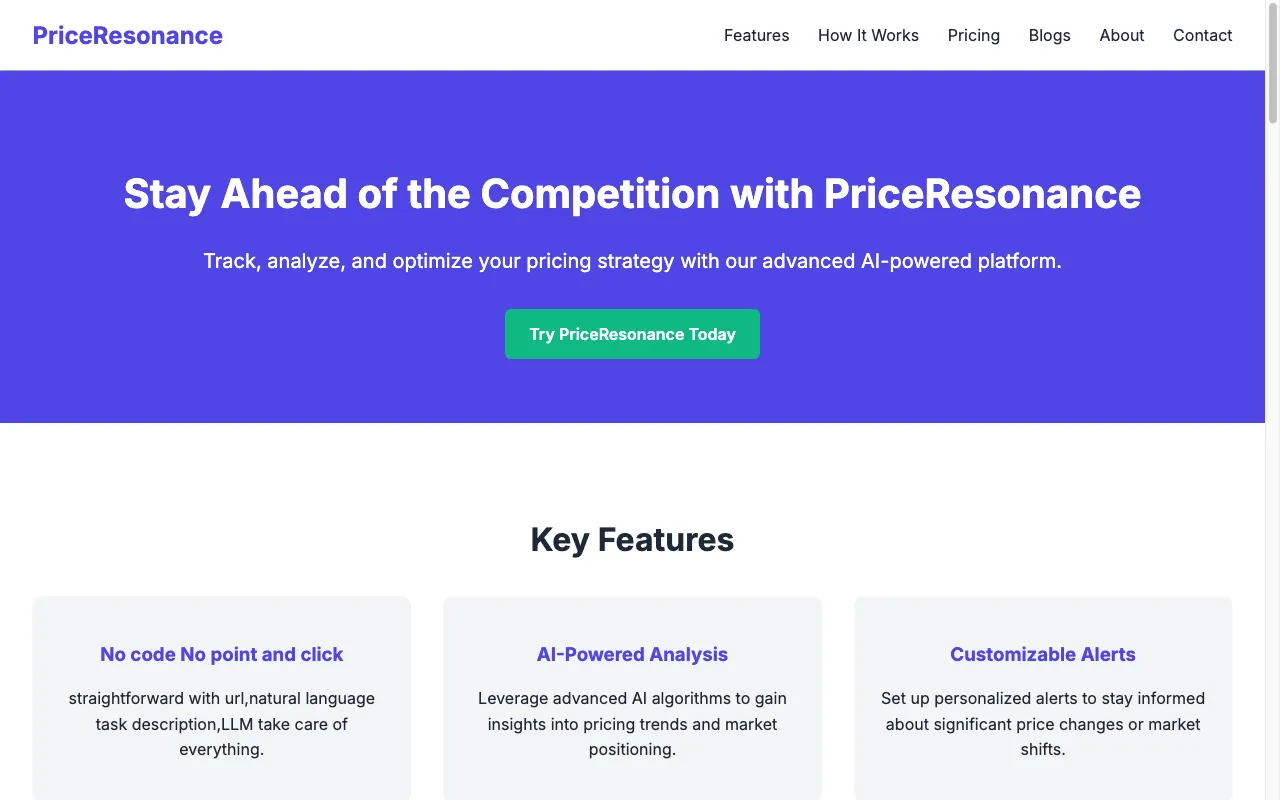 PriceResonance — preview screenshot