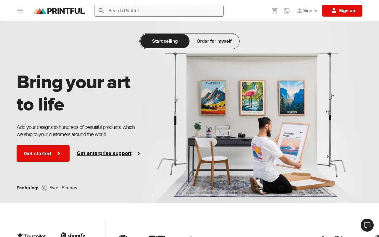 Printful — preview screenshot