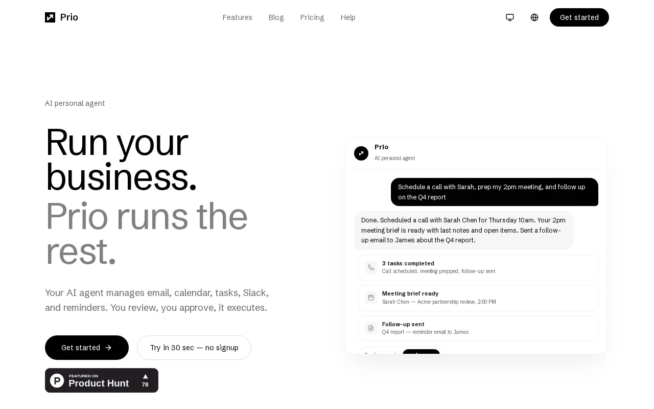 Prio — preview screenshot