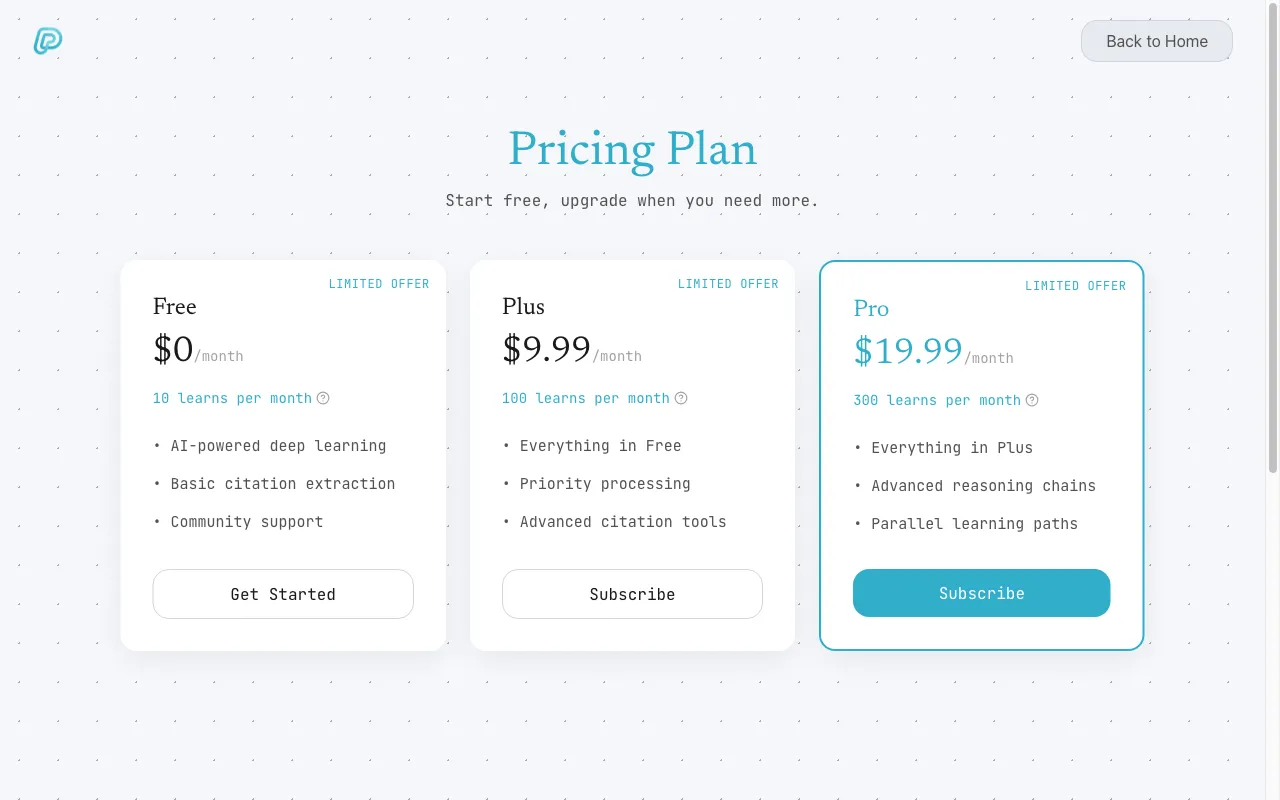 Prismer.AI — pricing page