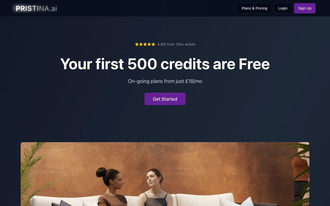 Pristina.ai — pricing page