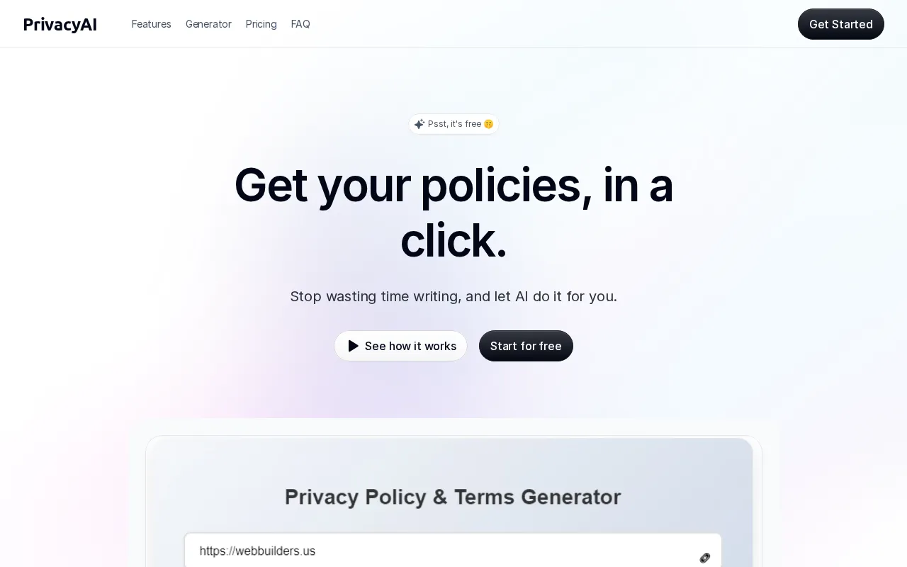PrivacyAI — preview screenshot