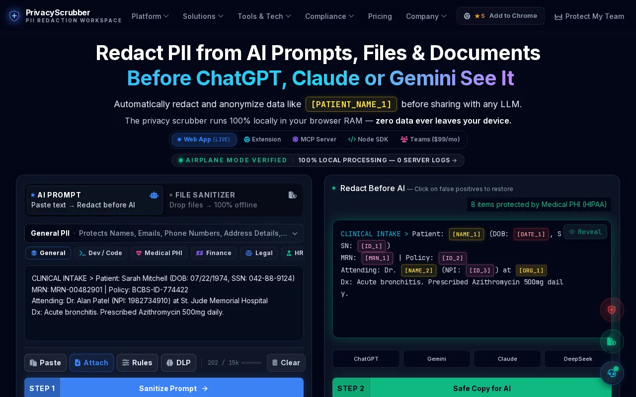 PrivacyScrubber — preview screenshot