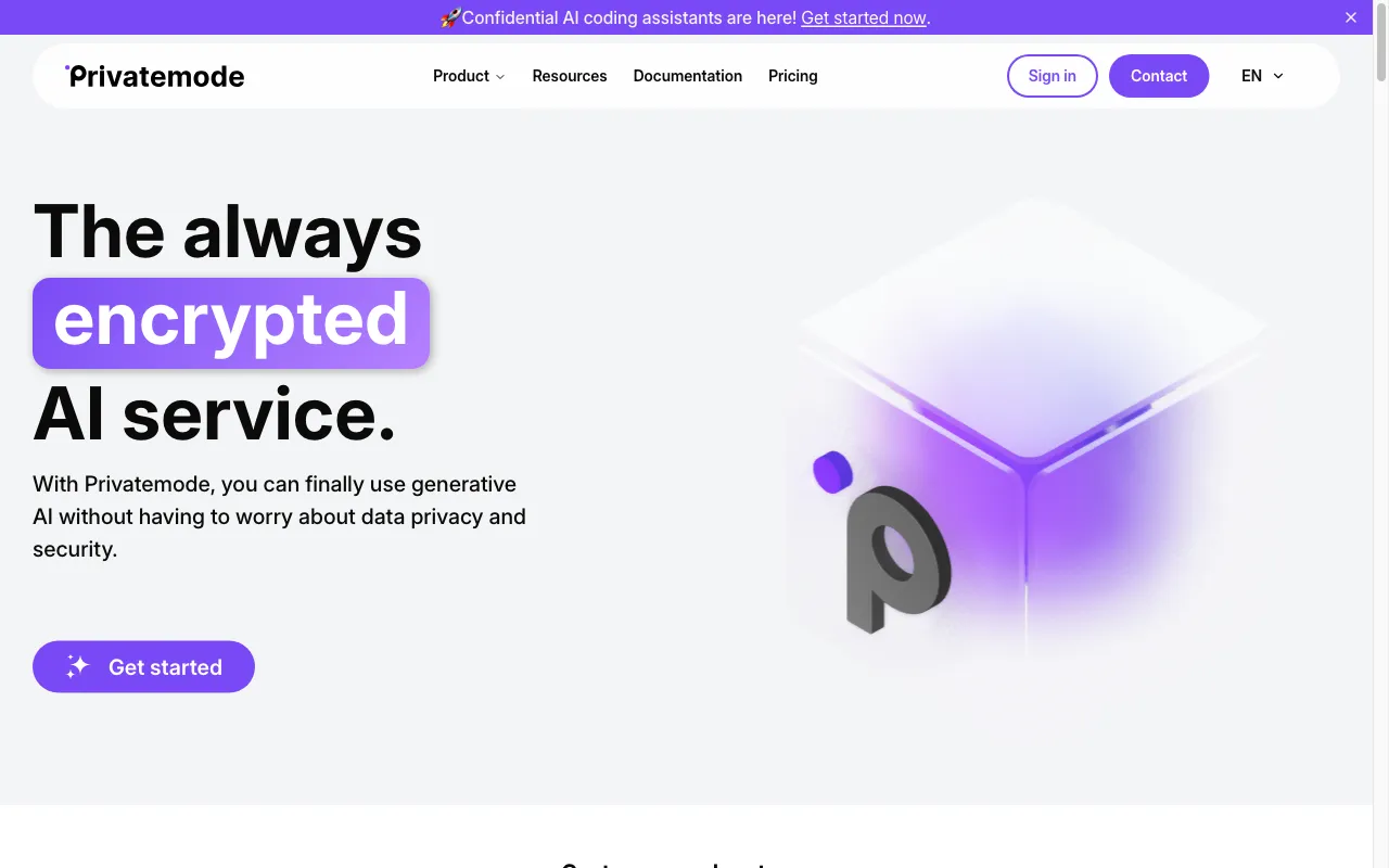 Privatemode AI — preview screenshot