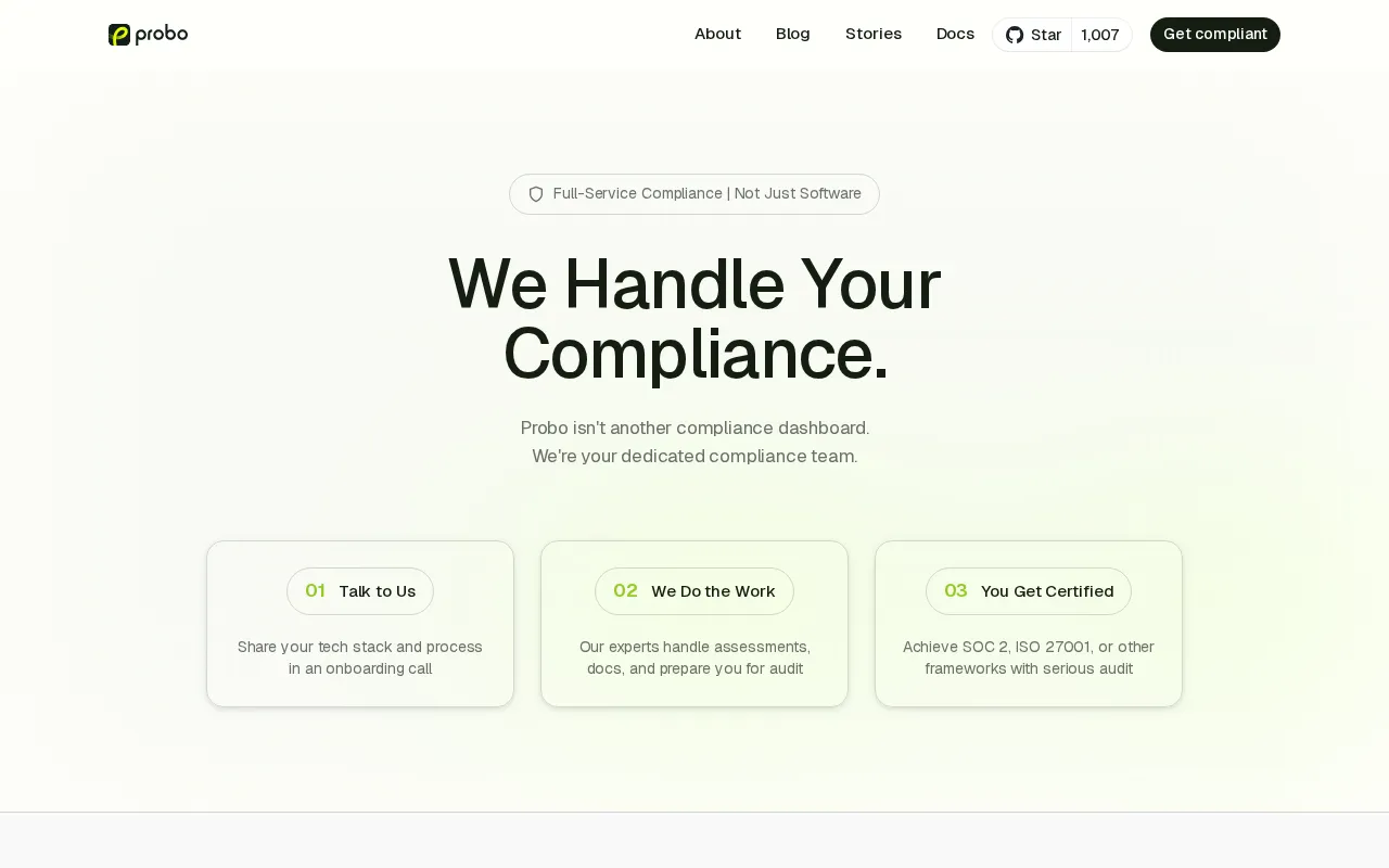 Probo — pricing page