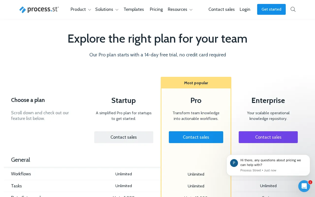 Process AI — pricing page