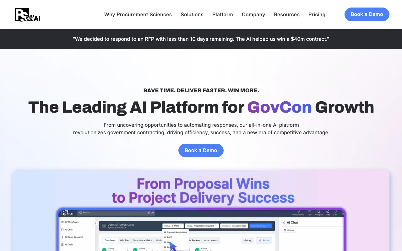 Procurement Sciences AI — preview screenshot