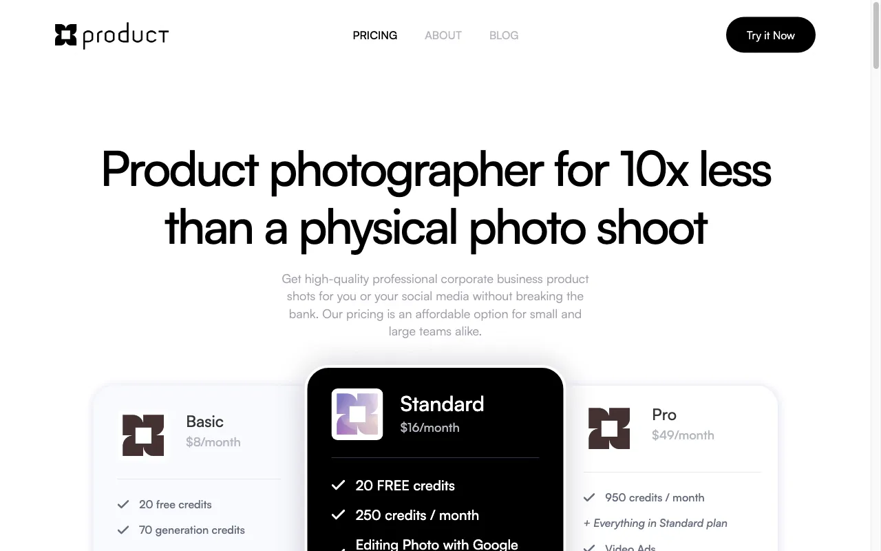 ProductAI — pricing page