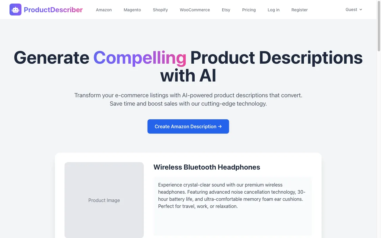 ProductDescriber — preview screenshot