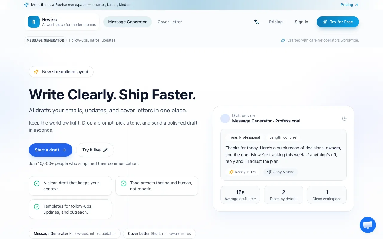 Reviso — preview screenshot