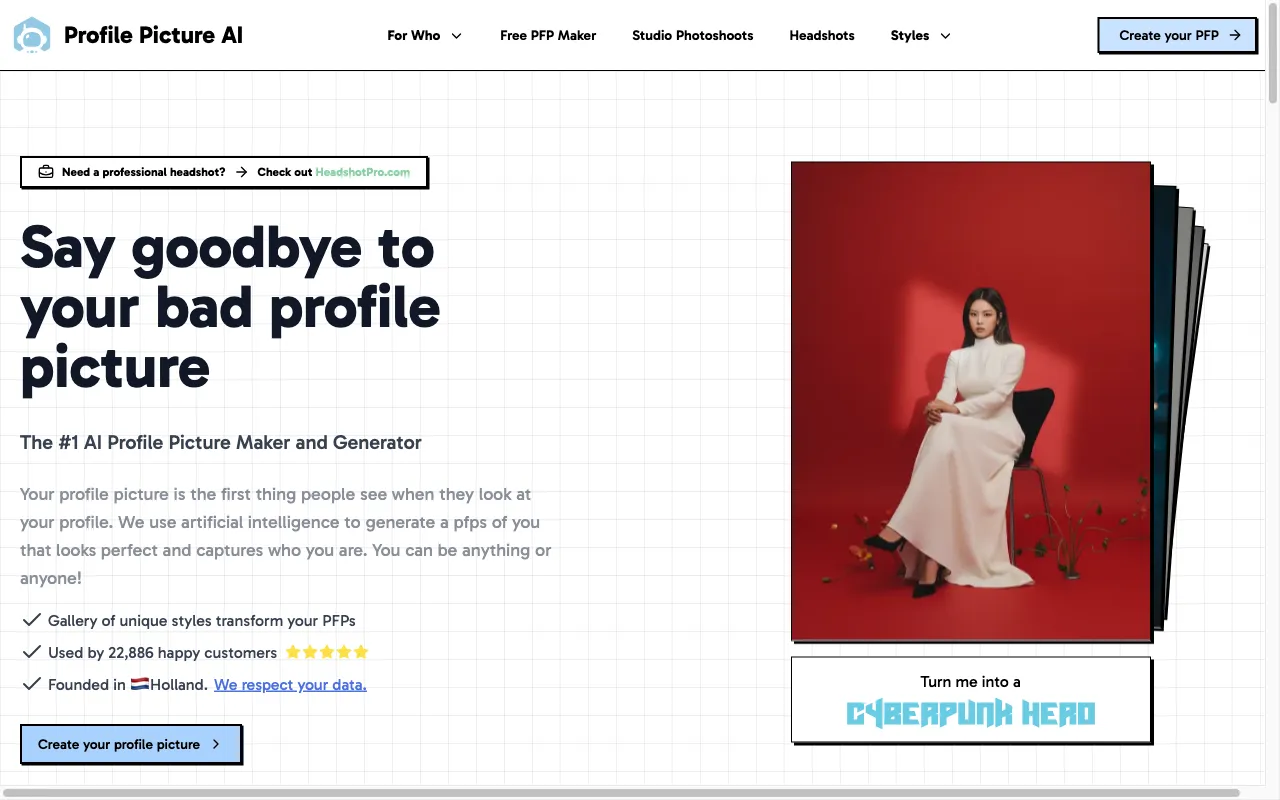 PFP.AI — preview screenshot