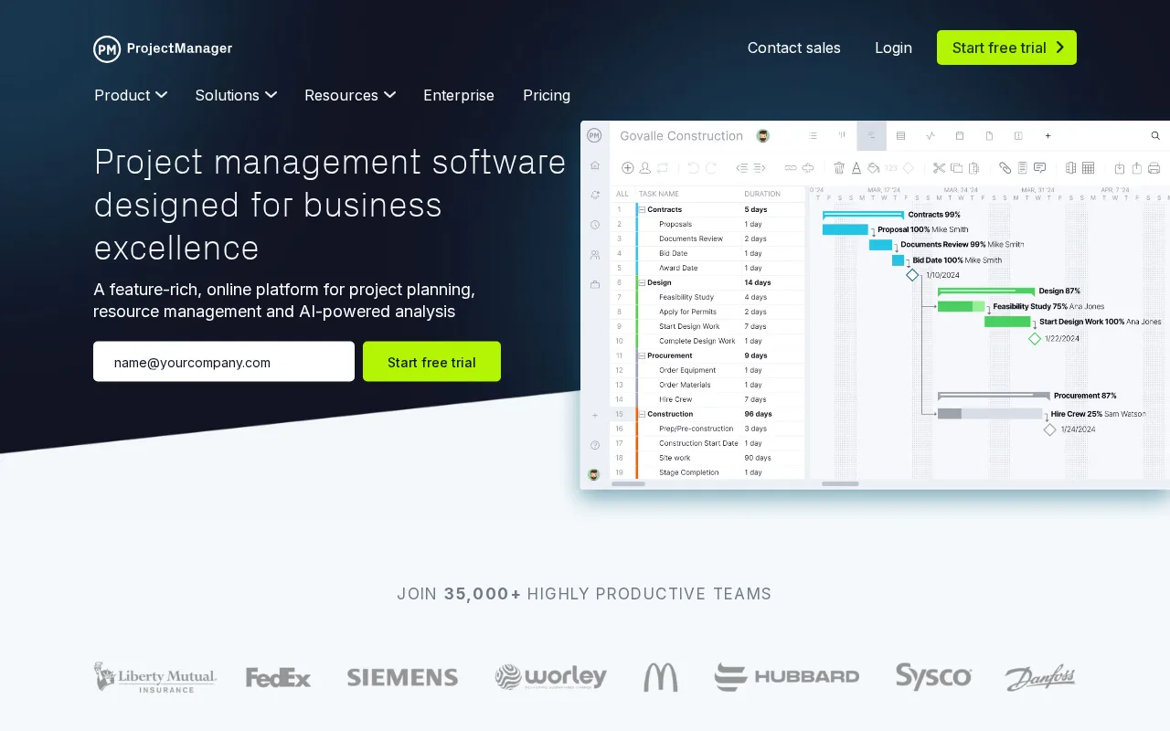 Projectmanager — preview screenshot