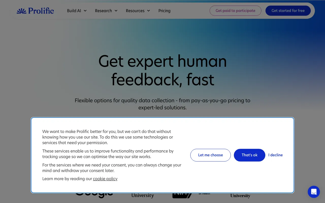 prolific.co — pricing page