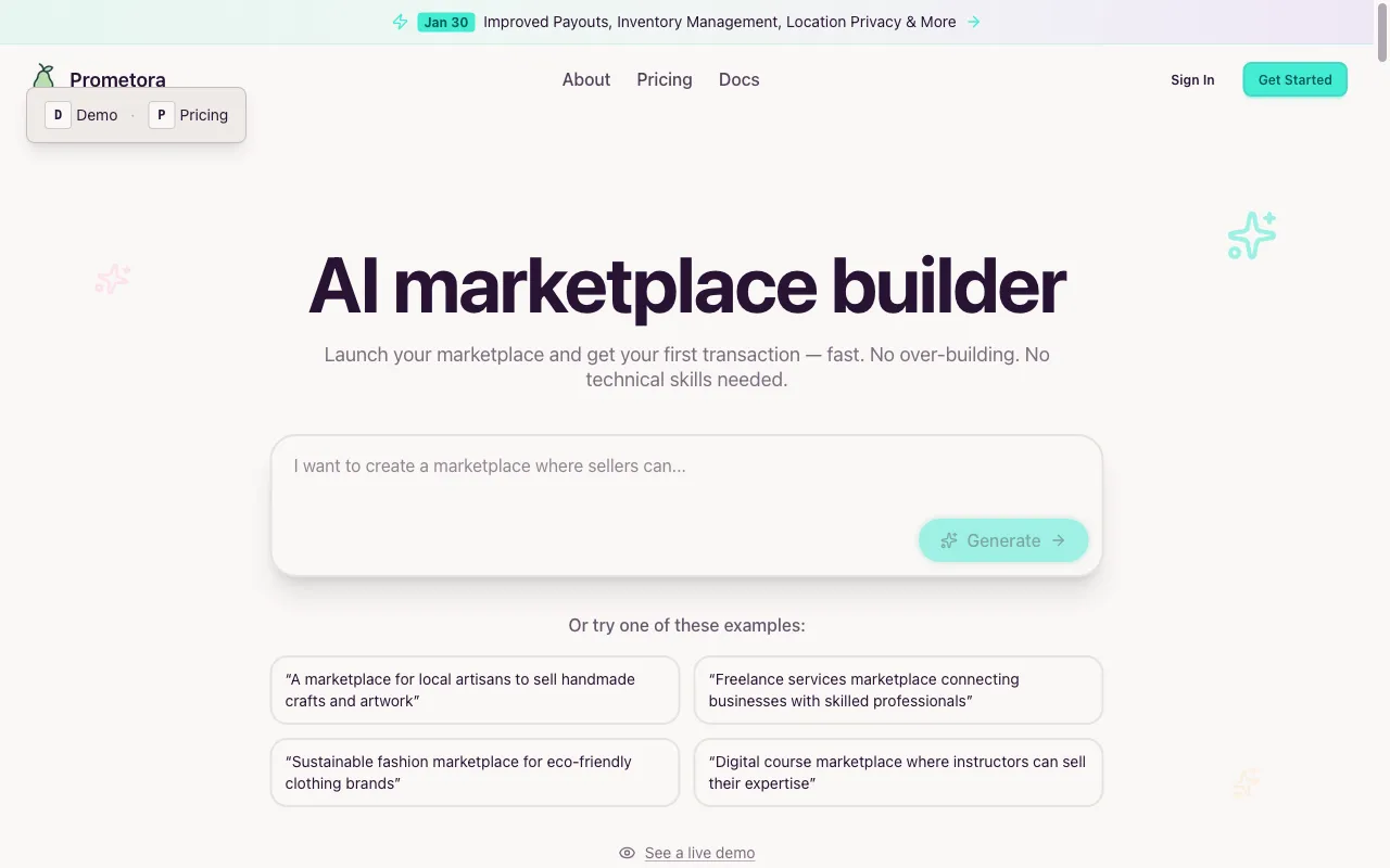 Prometora — preview screenshot