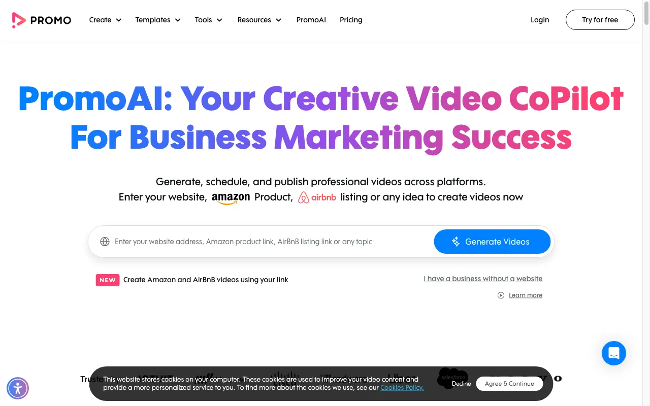 Promo AI Video Maker — preview screenshot