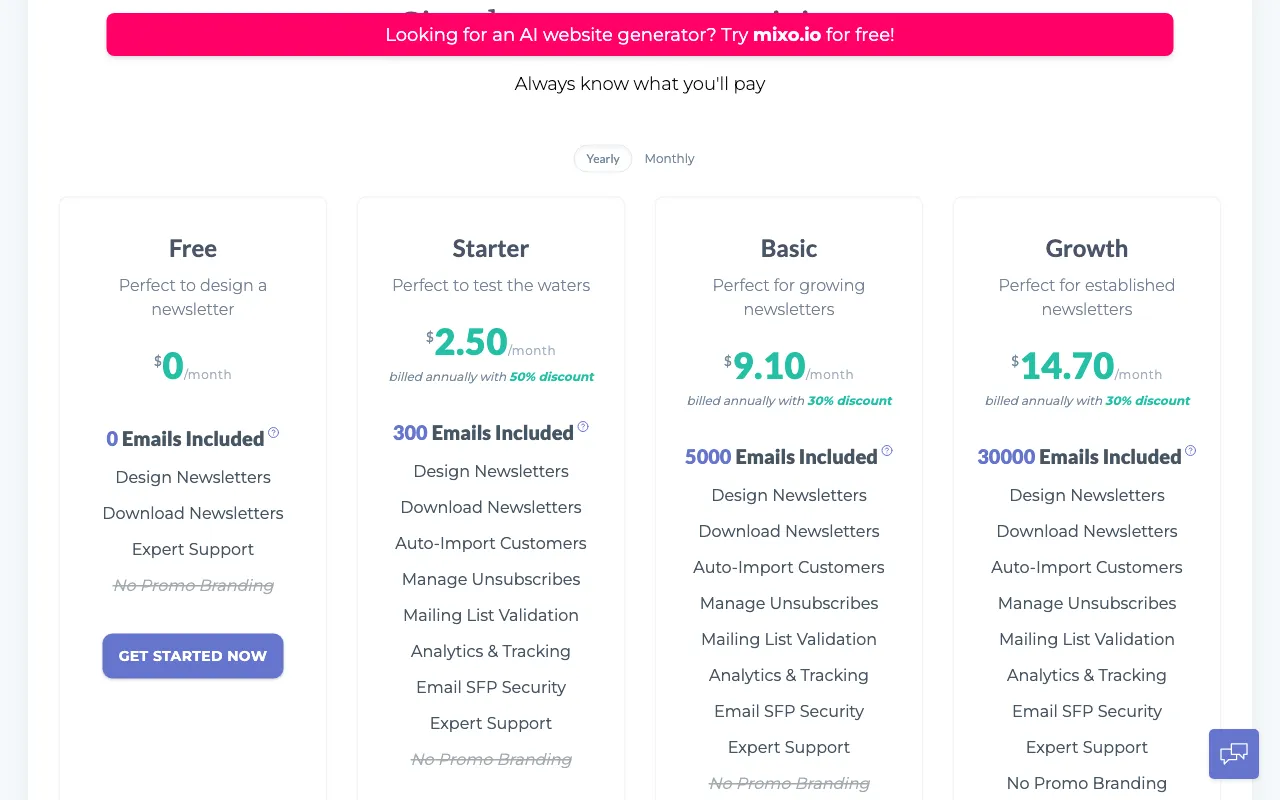 promo.ai — pricing page