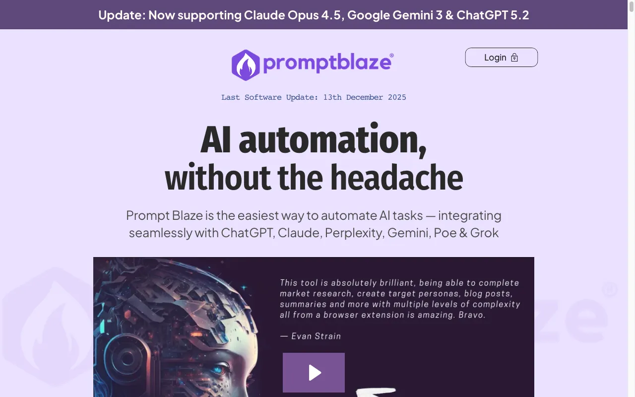 Prompt Blaze — preview screenshot