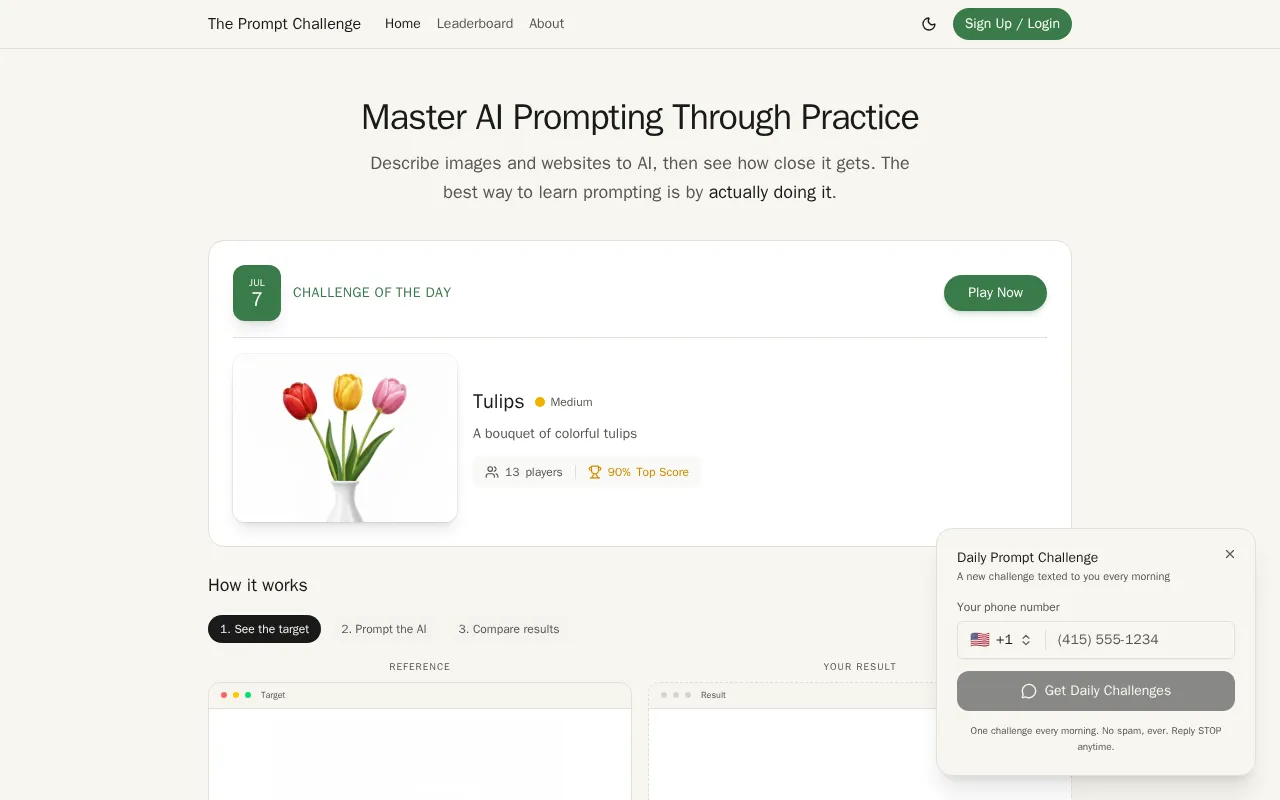 The Prompt Challenge — preview screenshot
