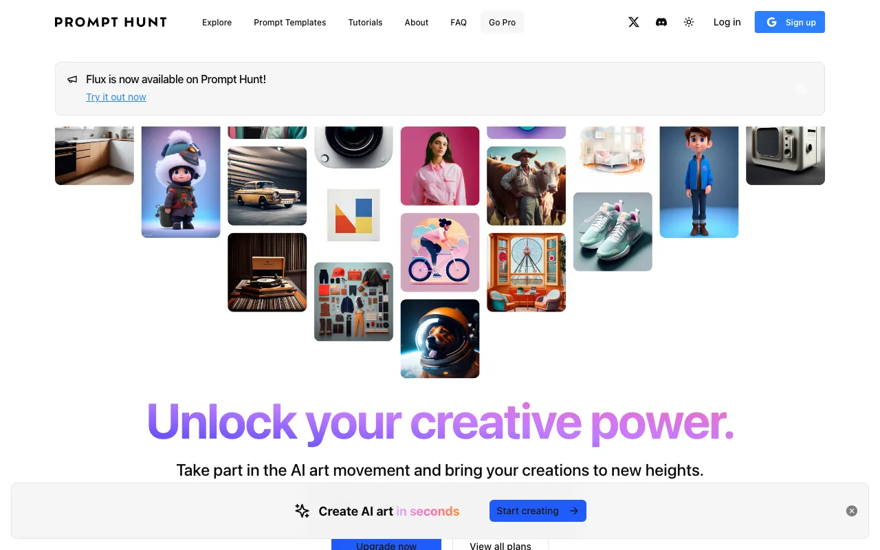 PromptHunt — pricing page