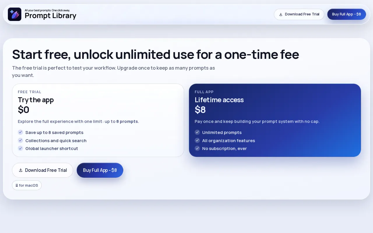 Prompt Library — preview screenshot