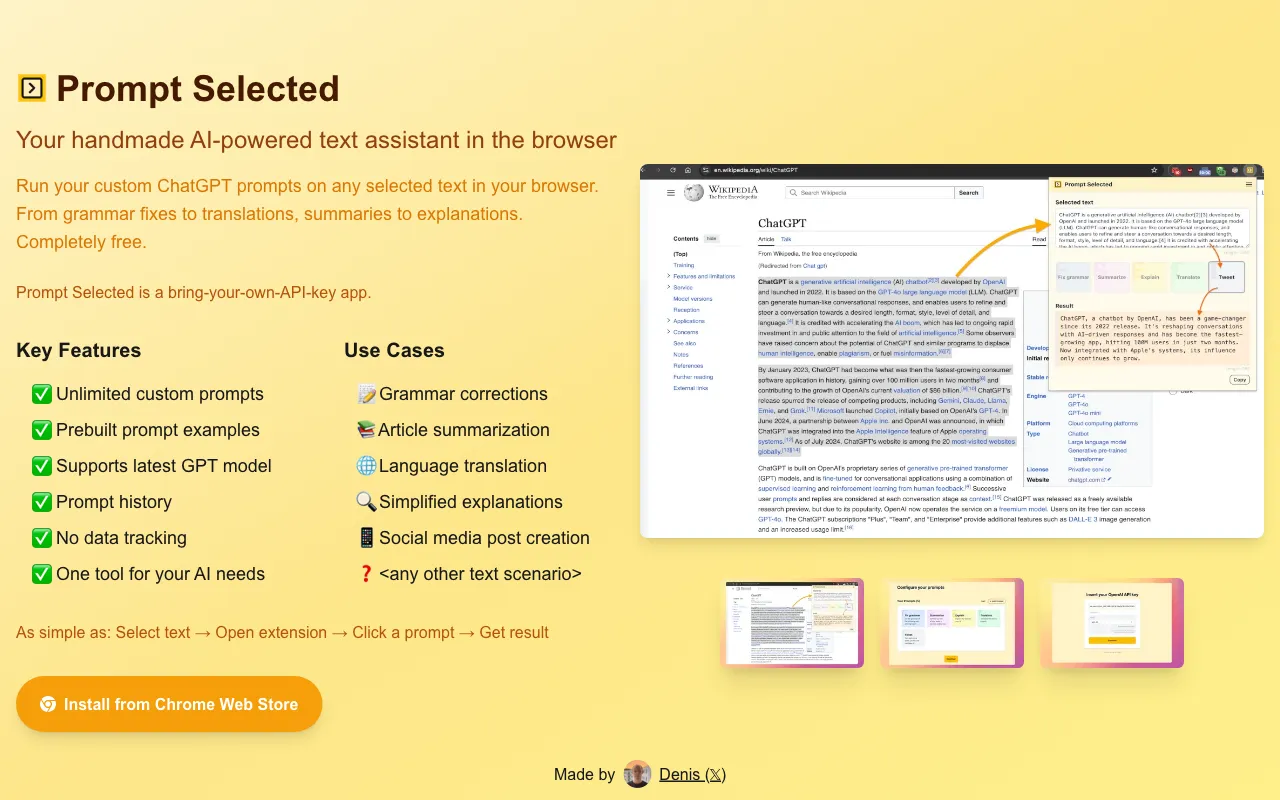 Prompt Selected — preview screenshot