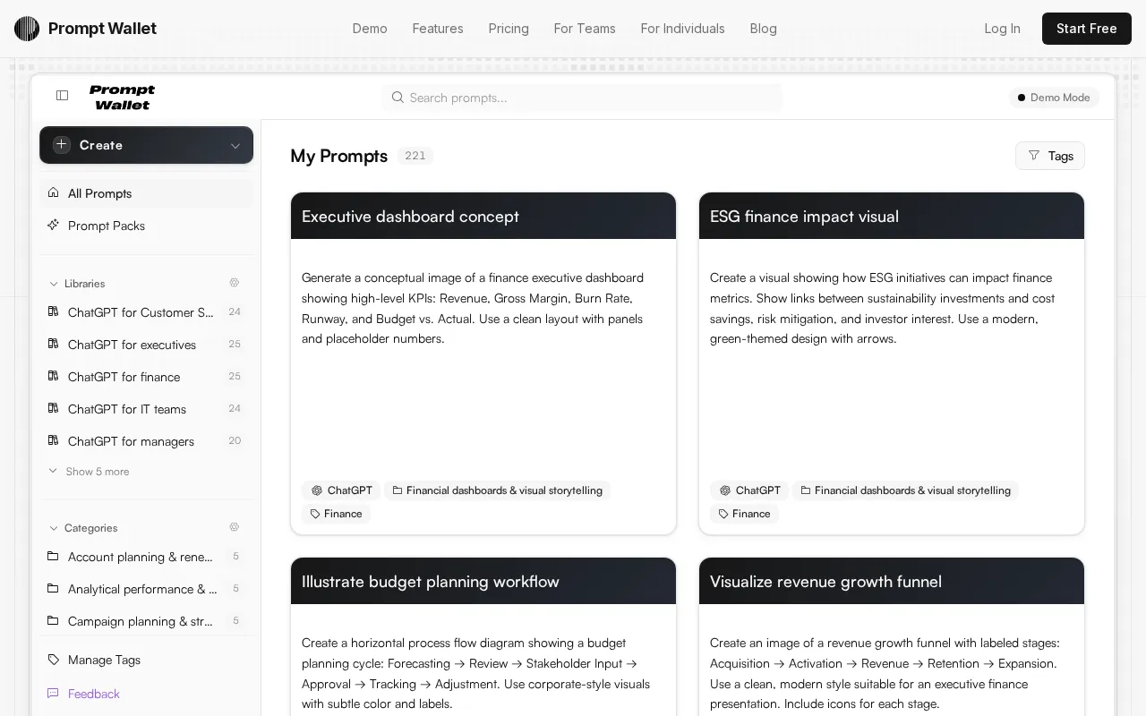 Prompt Wallet — preview screenshot