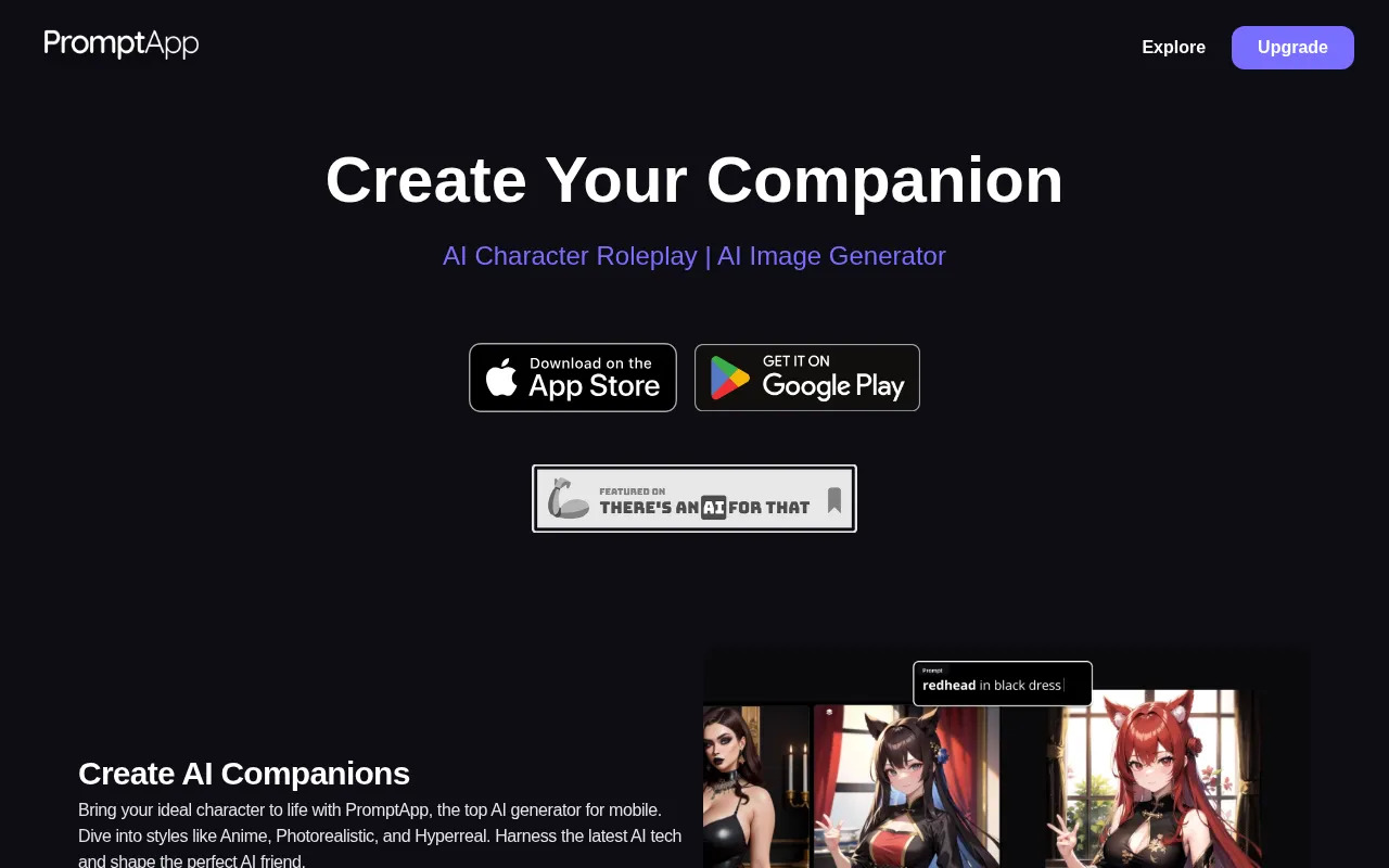 PromptApp (iOS/Android) — preview screenshot