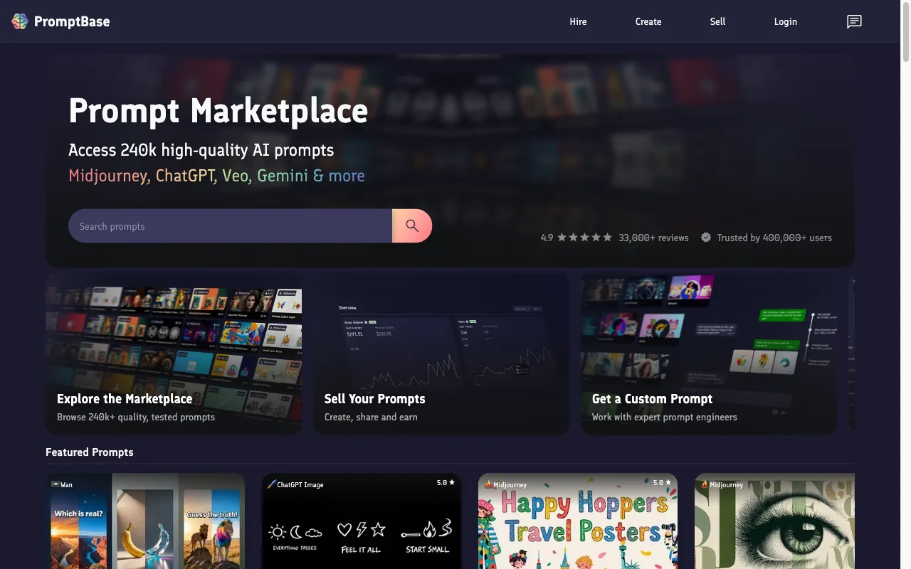 PromptBase — preview screenshot