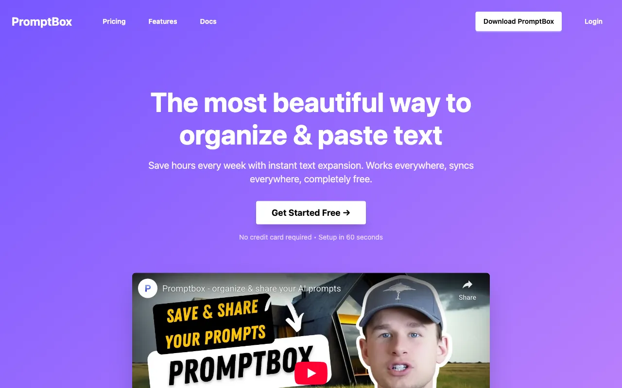 PromptBox — preview screenshot