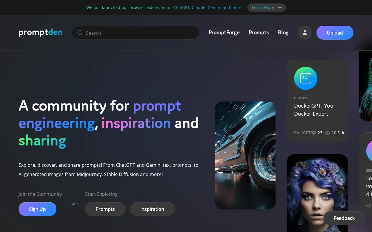 PromptDen — preview screenshot