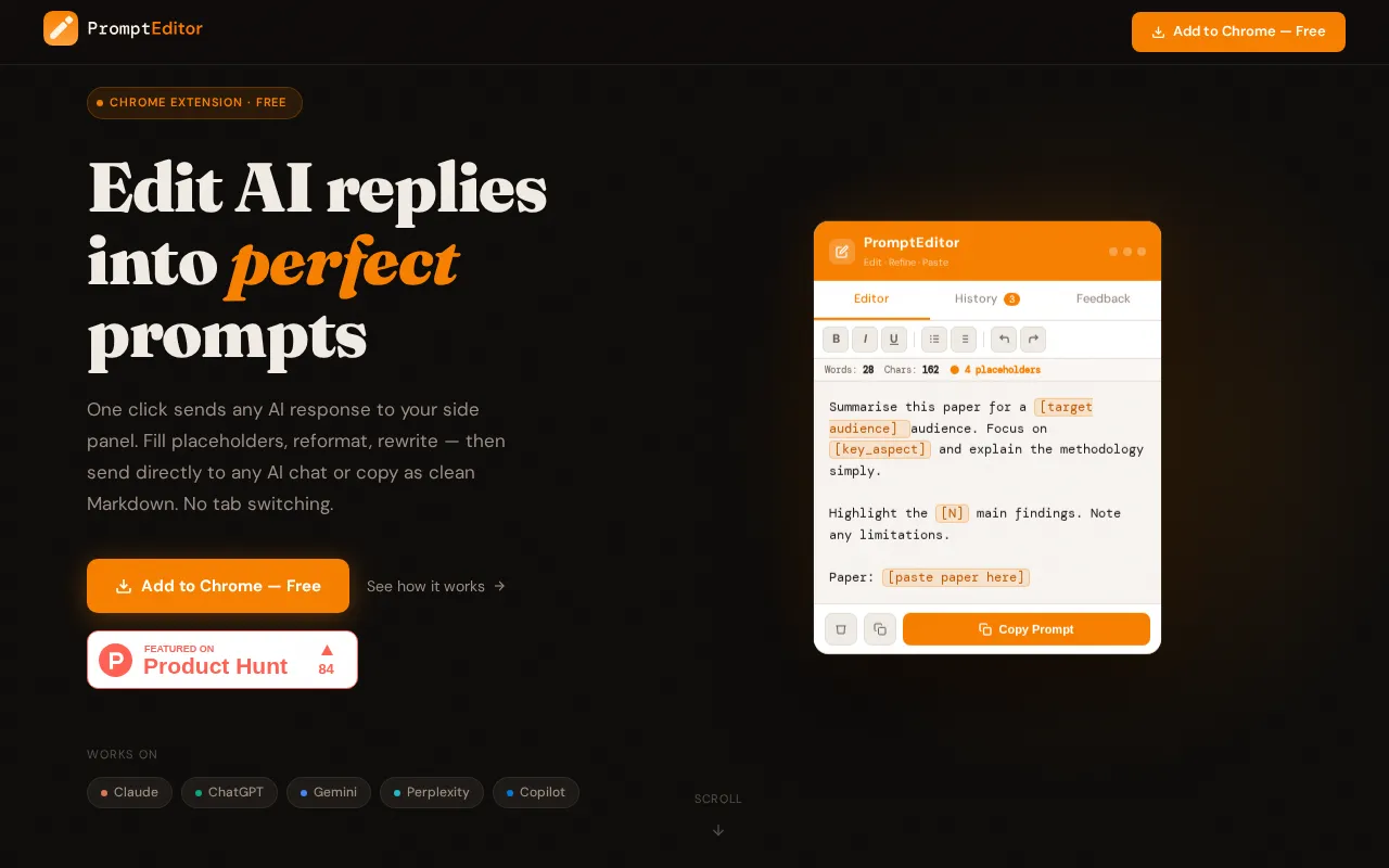 PromptEditor — preview screenshot