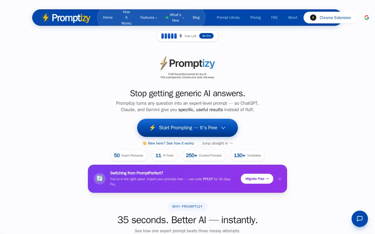 Promptizy — preview screenshot