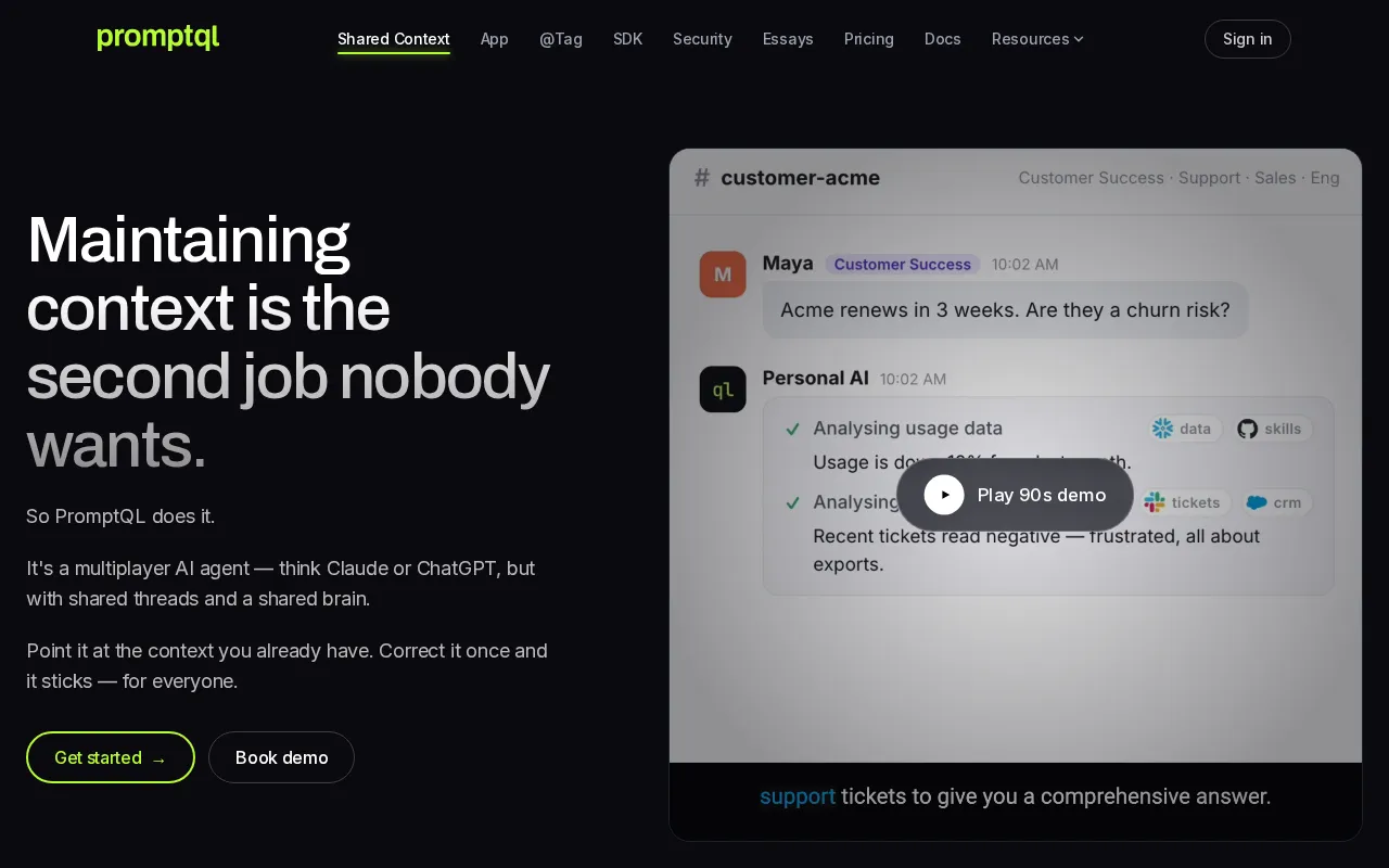 PromptQL — preview screenshot