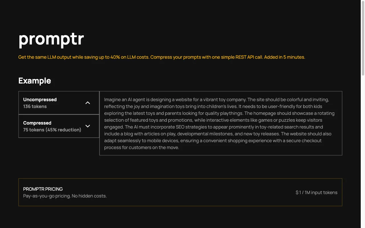 Promptr — preview screenshot