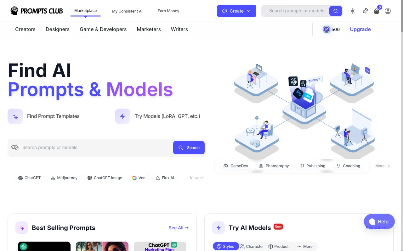 Prompts Club — preview screenshot