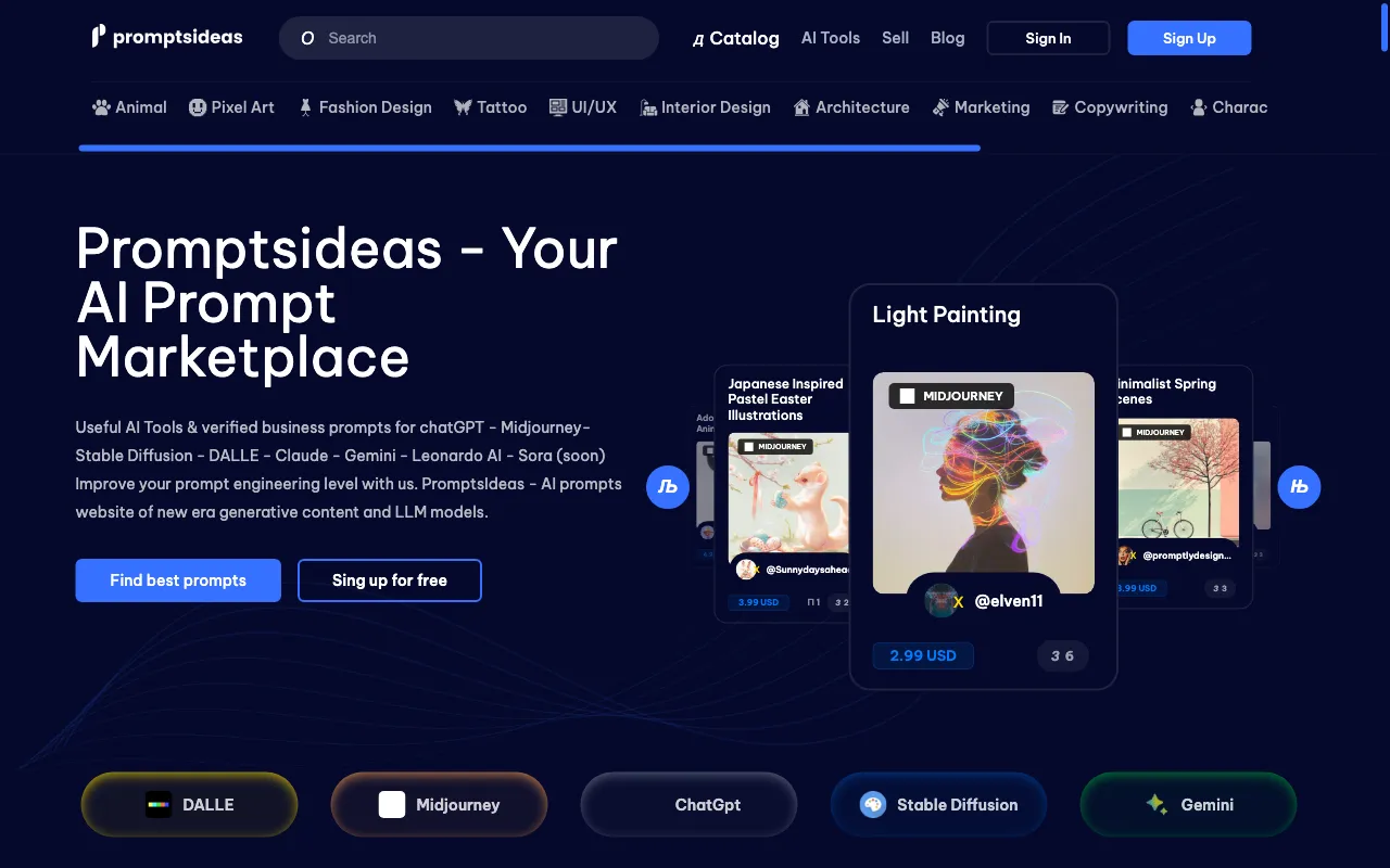 PromptsIdeas — preview screenshot